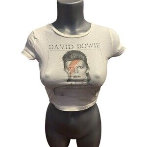 David Bowie XS baby tee crop top